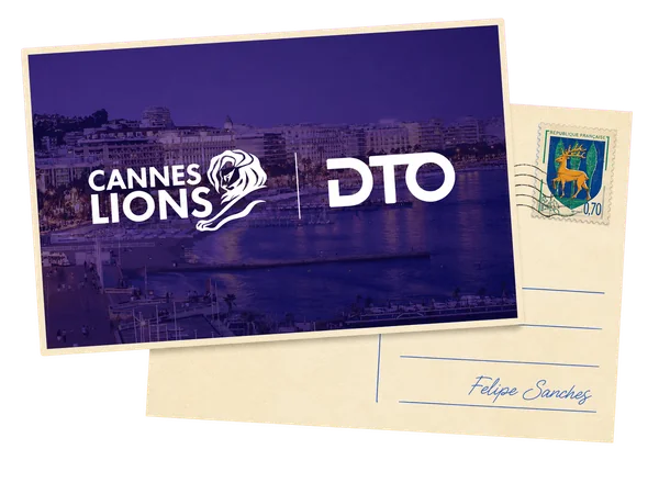 Cartão postal Cannes Lions x DTO