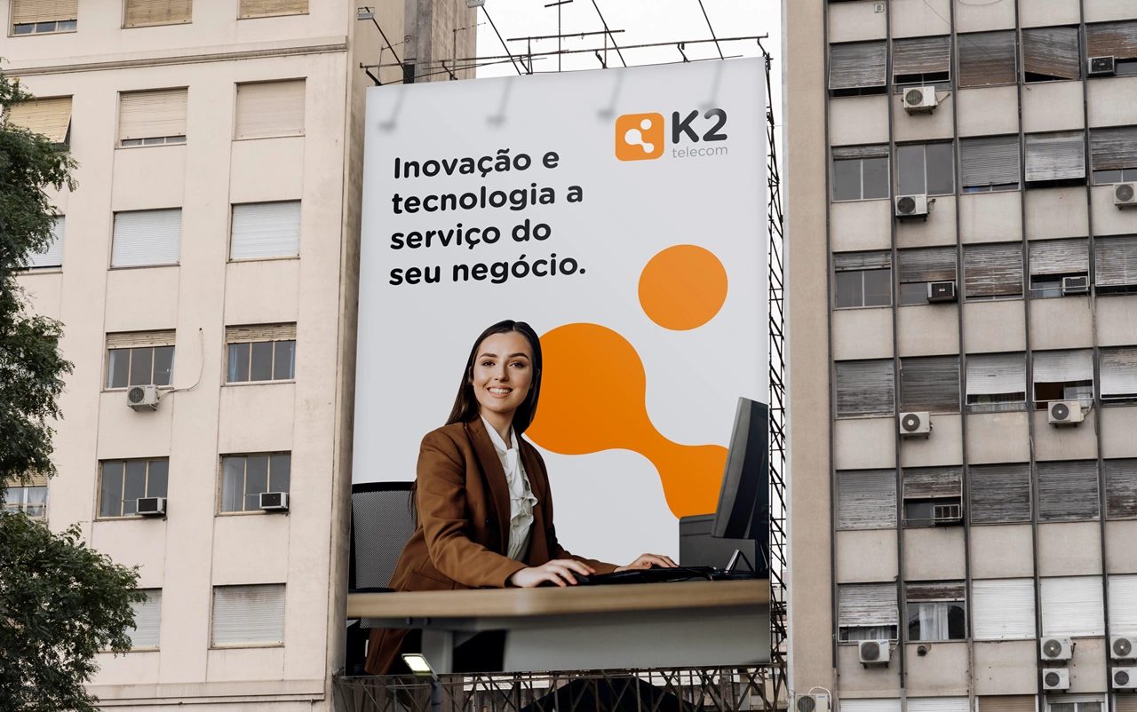 K2 Telecom — Identidade Visual e Papelaria