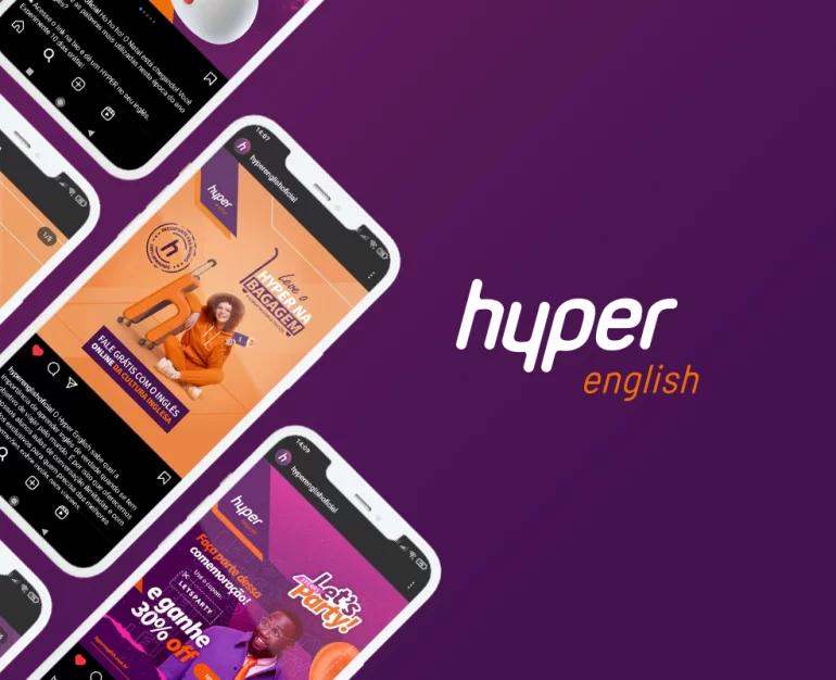 Hyper English — Gestão de Redes Sociais