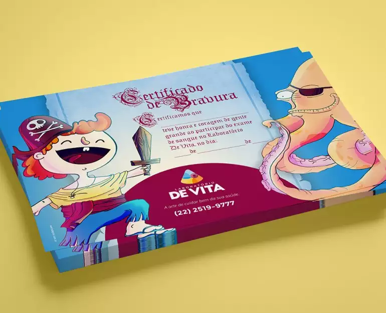 Laboratório Devita — Certificado e Livreto Infantil