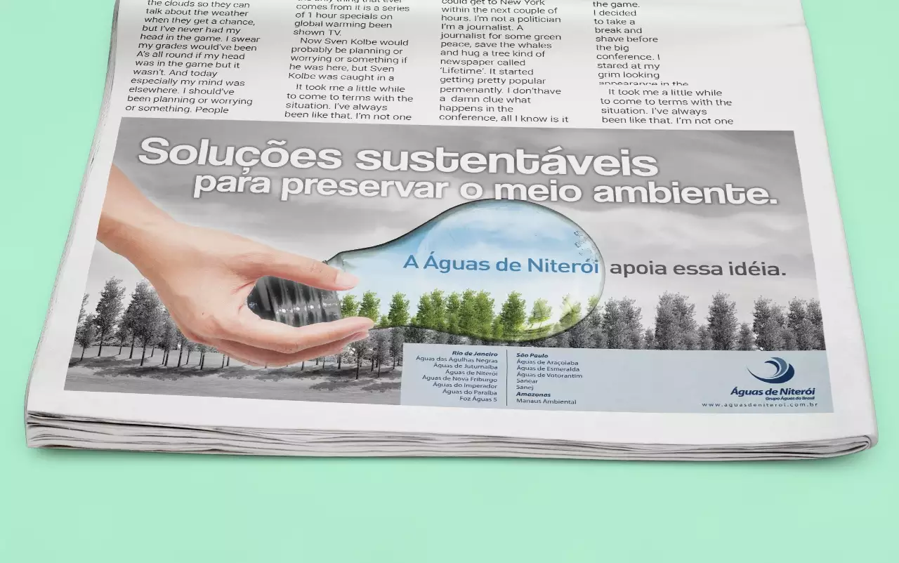 Águas de Niterói — Anúncio Revista