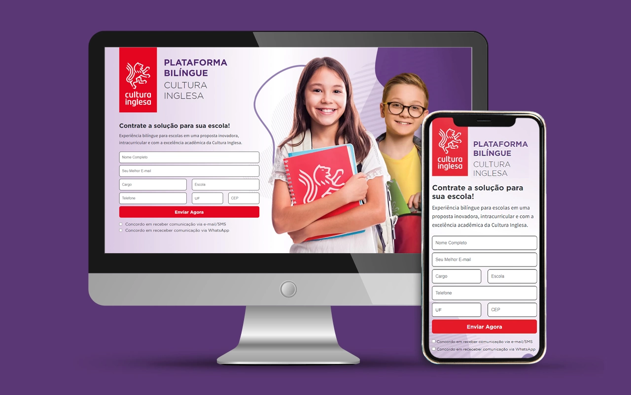 Cultura Inglesa — Landing Page — Plataforma Bilíngue