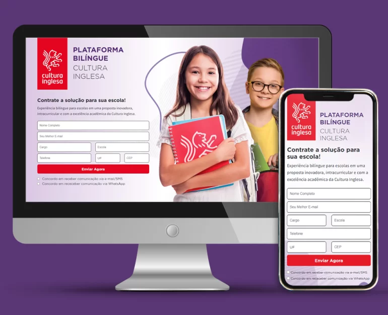 Cultura Inglesa — Landing Page — Plataforma Bilíngue